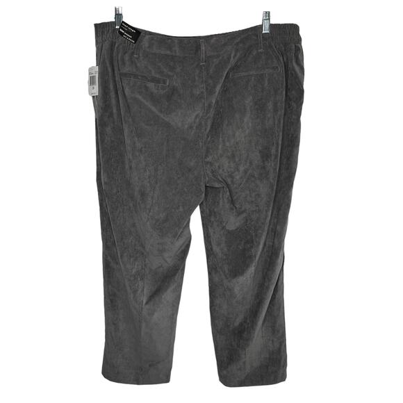 Zac & Rachel Woman Corduroy Pants 20W Silver Fox Short Length New - Picture 2 of 14